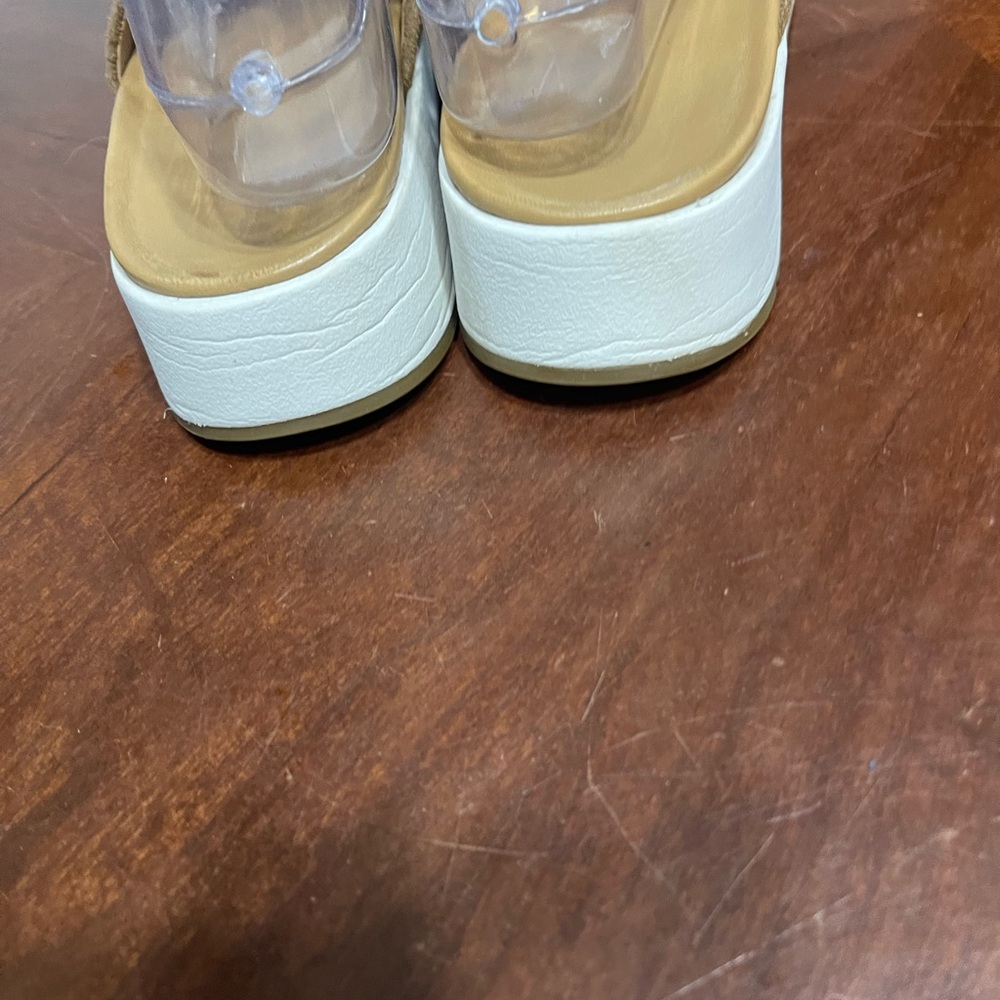 UGG Tan Suede Crisscross Slide Sandals - Picture 3 of 10